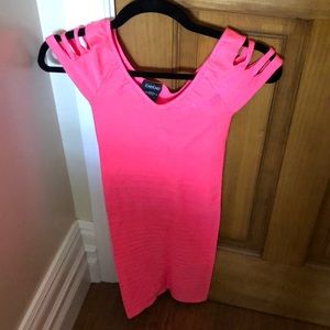 Pink Bebe body con dress
